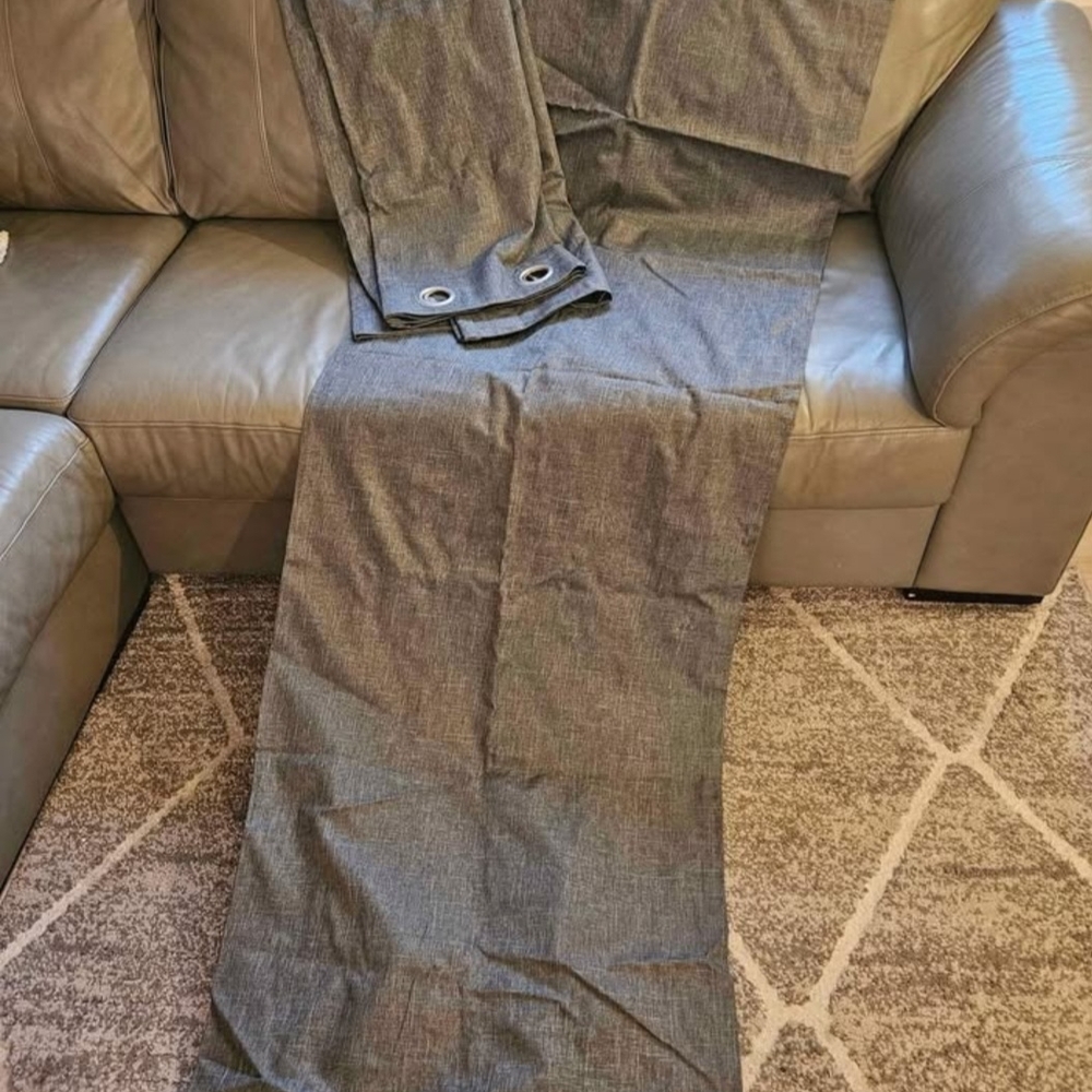 Gray Grommet Black Out Curtain Panels